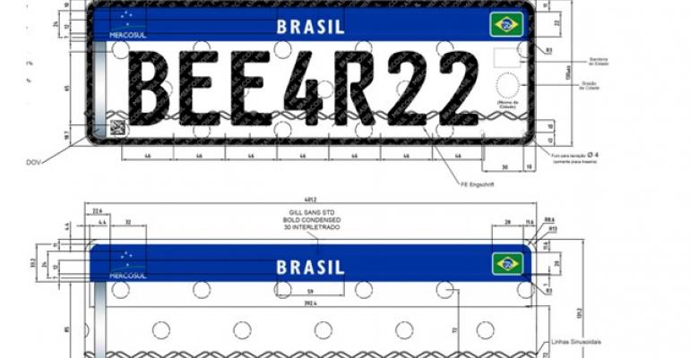As novas placas para veículos brasileiros